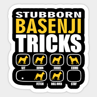 Stubborn Basenji Tricks Sticker